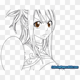 Fairy Tail Coloring Pages Anime - Line Art, HD Png Download