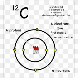 Drawing Atoms Montessori Muddlediagram Of A Carbon - Carbon 12 Electrons, HD Png Download