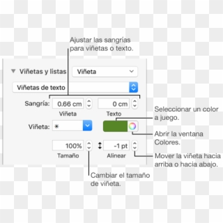 Sección “viñetas/listas” Con Llamadas A Los Controles - Pages アンダー ライン 種類, HD Png Download