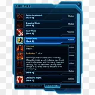 A - Swtor Skill Tree, HD Png Download