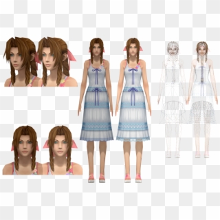 4200414 - >> - Aerith Crisis Core Dress, HD Png Download