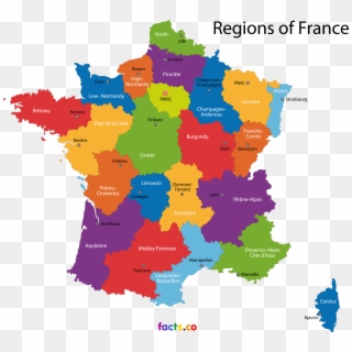 Francestatesmap - Map Of France Transparent, HD Png Download