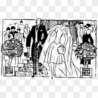 Marriage Comics Cartoon Drawing Bridegroom - Illustration, HD Png Download