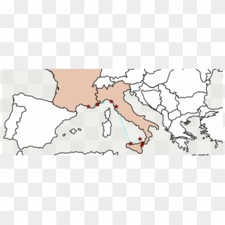 3 Weeks Across South Of France, Cinque Terre And Sicily, - Europe Map Outline Png, Transparent Png