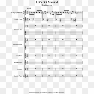 Let's Get Married Sheet Music For Piano, Strings, Bass, - Brockhampton Let's Get Married Piano, HD Png Download