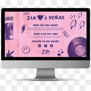 Zia Vegas Landingpage - Computer Monitor, HD Png Download