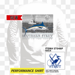 Marlin Performance Shirt - Marlin T Shirts, HD Png Download