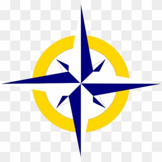 Compass Svg Clip Arts 600 X 577 Px - Blue And Yellow Compass, HD Png Download