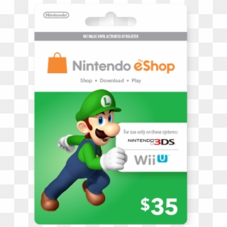 $35 Nintendo Eshop For Wii - Nintendo Eshop Gift Card 35, HD Png Download