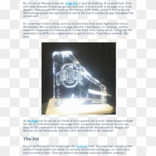 Pdf - Ice Luge, HD Png Download