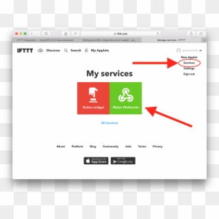 Ifttt Services Account - App Store, HD Png Download