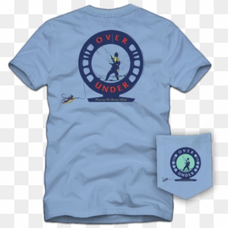 S/s Fly Fishing Reel Blue Sky T Shirt - T-shirt, HD Png Download