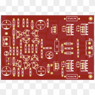 1000w And Pcb Circuit Diagram - Electronics, HD Png Download