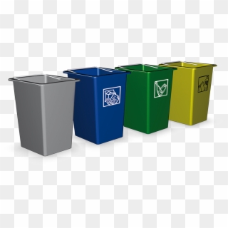 Contenedor De Desperdicios Y Reciclaje En Colores - Cubos De Reciclaje Png, Transparent Png