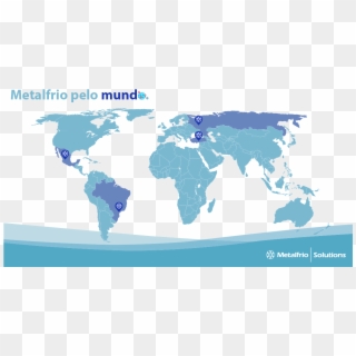 Metalfrio Pelo Mundo V2 - World Map, HD Png Download