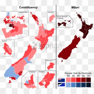 Free Png New Zealand Election 1995 Png Image With Transparent - New Zealand Map Of Ports, Png Download