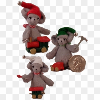 Miniature Artist Teddy Bear Mice Toymaker Christmas - Christmas Elf, HD Png Download