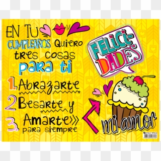 Tarjeta Con Mensaje Tfte 01-08 Cumpleaños - Cartoon, HD Png Download