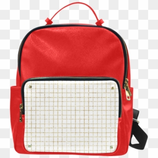 Gold Glitter Checker Pattern Campus Backpack/large - Backpack, HD Png Download