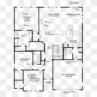 Baybridge Patio Homes Collection - Floor Plan, HD Png Download