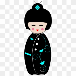 This Free Icons Png Design Of Geisha Cartoon - Japanese Girl Doll Clipart, Transparent Png