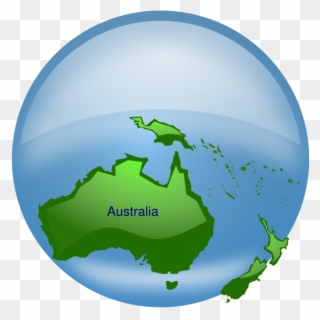 How To Set Use Australia On Globe Svg Vector - Globe Clipart, HD Png Download