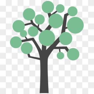 A Tree With Leaves Growing On It - Tree Flat Design Png, Transparent Png