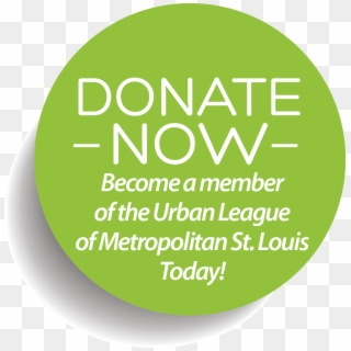Donate Now Button Green Urban League - Circle, HD Png Download