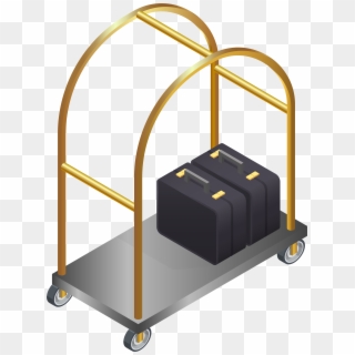 Hotel Luggage Cart Transparent Clip Art Image, HD Png Download