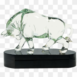Clear Art Glass Bull - Indian Rhinoceros, HD Png Download