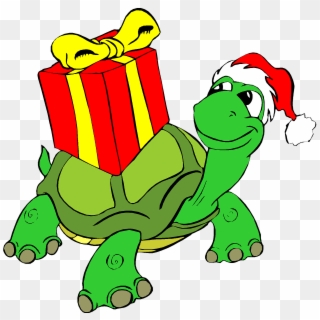 Christmas,holiday,clip - Christmas Turtle Clipart, HD Png Download