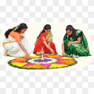 Festivals And Events In Kerala - Onam Pookalam Png, Transparent Png