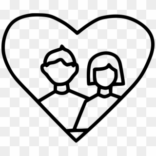 Photo Couple Day Heart Comments - Line Art, HD Png Download