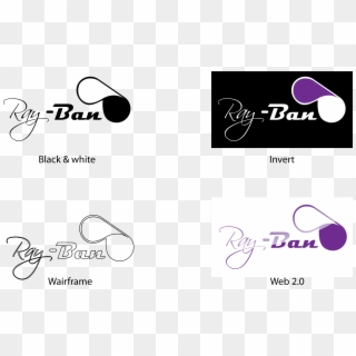 Ray Ban Logo Final B& W - Graphic Design, HD Png Download