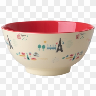 Small Bowl With Paris Print Rice, Plates, Small Bowl, - Bowl, HD Png Download