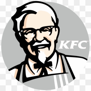 Sanders Restaurant Food Colonel Fast Hut Kfc Clipart - Kfc Logo Black And White, HD Png Download