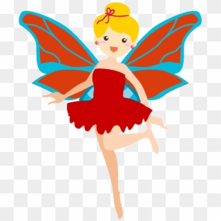 Simple Cartoon Cute Butterfly Girl - Fairy, HD Png Download