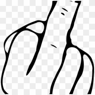 Pointing Clipart Middle Finger Hand - Easy Drawings Of Middle Finger, HD Png Download