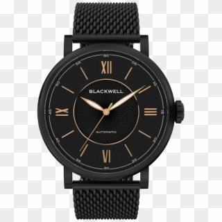 Black Dial With Black Plated Steel And Black Plated - Movado Mesh Band Watch, HD Png Download