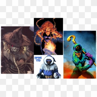 Scarecrow, Captain Cold, Cheetah, The Riddler - El Acertijo Dc Comic, HD Png Download