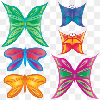 This Free Icons Png Design Of Colorful Abstract Butterflies, Transparent Png
