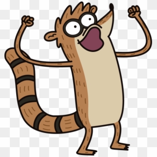 Rigby Looking Excited - Regular Show Scooby Doo, HD Png Download