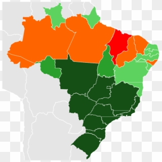 Brazilian States By Poverty Incidence - Regions Of Brazil, HD Png Download