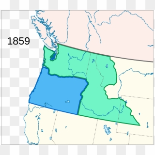 Oregon State & Washington Territory - Atlas, HD Png Download