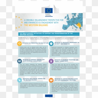 Six Flagship Initiatives For The Western Balkans - European Commission, HD Png Download