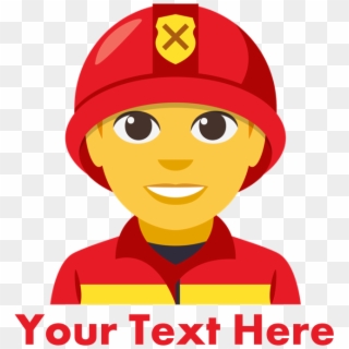 Emoji Personalized Firefighter Baby Hat, HD Png Download
