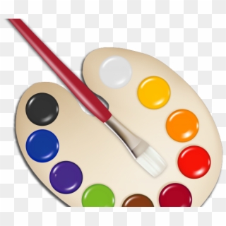 Paint Brush Clipart Brush Border - Paint Palette No Background, HD Png Download