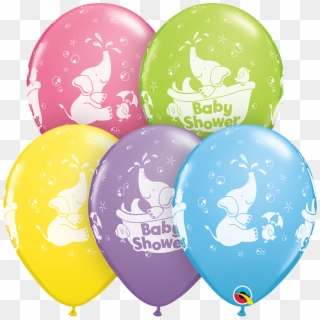 11 Special Assorted 50 Count Baby Shower Elephant - Balloon, HD Png Download