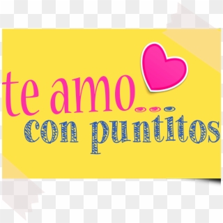 Te Amo Con Puntitos - Love, HD Png Download