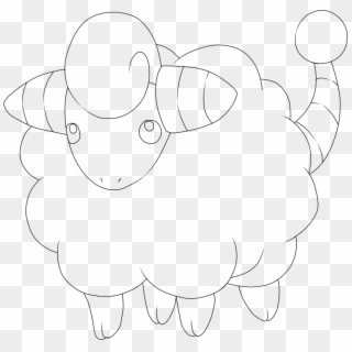 Mareep - Line Art, HD Png Download